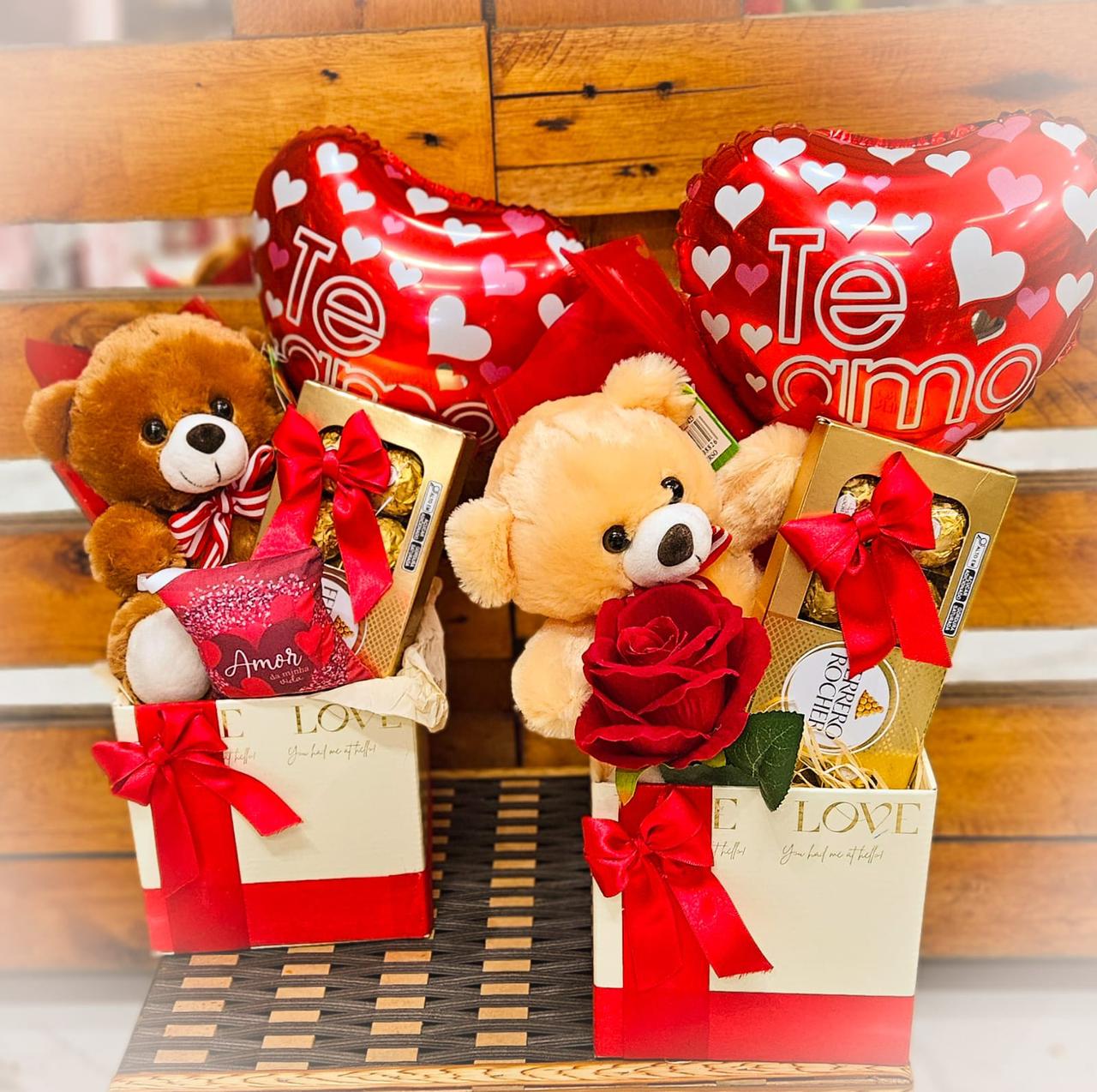 Kit romântico com pelúcia e chocolates - Presentes em Jandaia do Sul